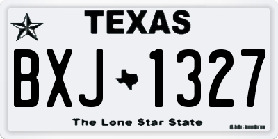 TX license plate BXJ1327