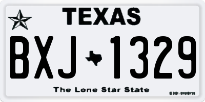 TX license plate BXJ1329