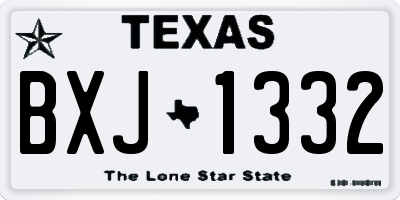 TX license plate BXJ1332