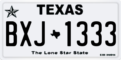 TX license plate BXJ1333