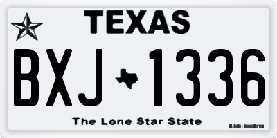 TX license plate BXJ1336