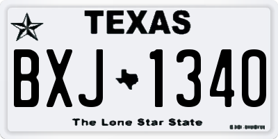 TX license plate BXJ1340