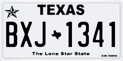 TX license plate BXJ1341