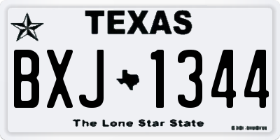 TX license plate BXJ1344