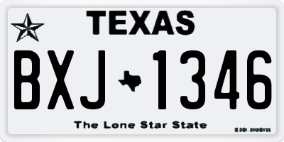 TX license plate BXJ1346