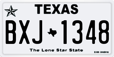 TX license plate BXJ1348