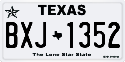 TX license plate BXJ1352