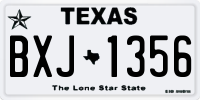 TX license plate BXJ1356