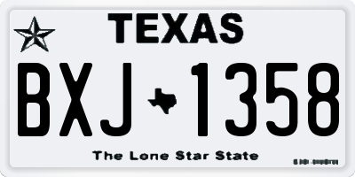 TX license plate BXJ1358