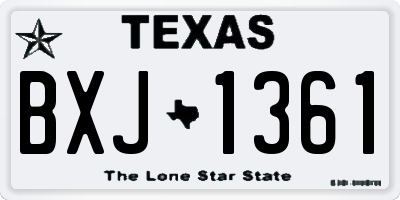 TX license plate BXJ1361