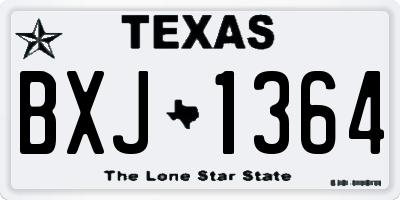 TX license plate BXJ1364