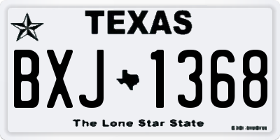 TX license plate BXJ1368