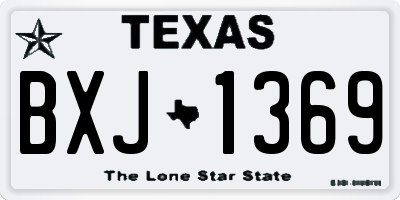 TX license plate BXJ1369