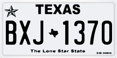 TX license plate BXJ1370