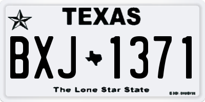 TX license plate BXJ1371