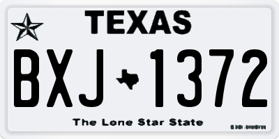 TX license plate BXJ1372