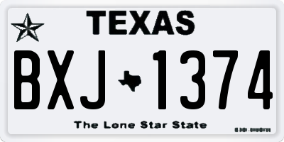 TX license plate BXJ1374