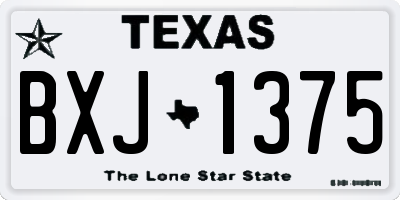 TX license plate BXJ1375