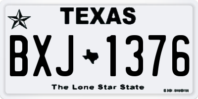 TX license plate BXJ1376