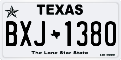 TX license plate BXJ1380