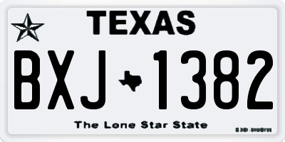 TX license plate BXJ1382