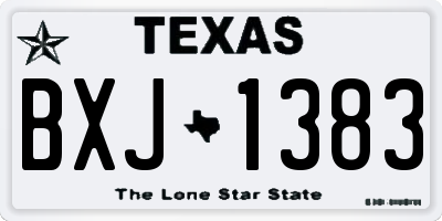 TX license plate BXJ1383