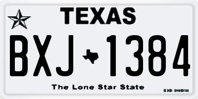 TX license plate BXJ1384
