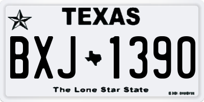 TX license plate BXJ1390