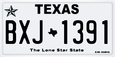 TX license plate BXJ1391