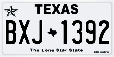 TX license plate BXJ1392