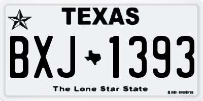 TX license plate BXJ1393