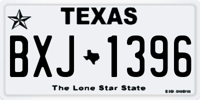 TX license plate BXJ1396