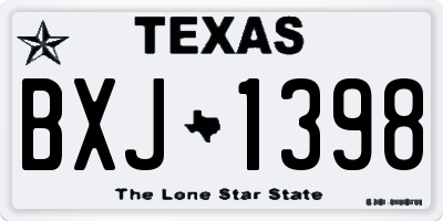 TX license plate BXJ1398
