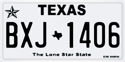 TX license plate BXJ1406