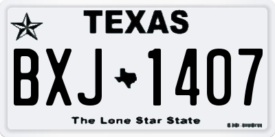 TX license plate BXJ1407