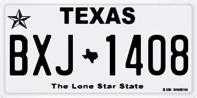 TX license plate BXJ1408