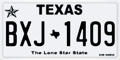 TX license plate BXJ1409