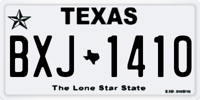 TX license plate BXJ1410