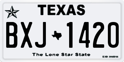 TX license plate BXJ1420