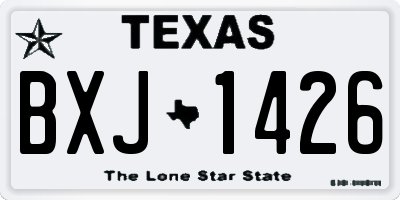 TX license plate BXJ1426