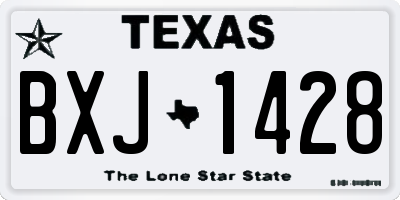 TX license plate BXJ1428