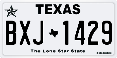 TX license plate BXJ1429