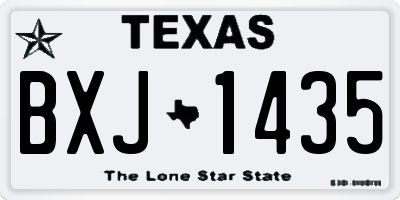 TX license plate BXJ1435