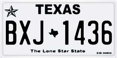 TX license plate BXJ1436
