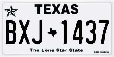 TX license plate BXJ1437