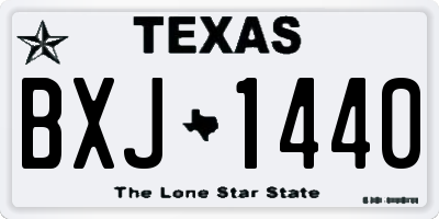 TX license plate BXJ1440