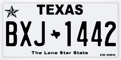 TX license plate BXJ1442