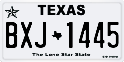 TX license plate BXJ1445