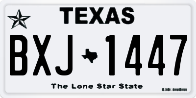 TX license plate BXJ1447