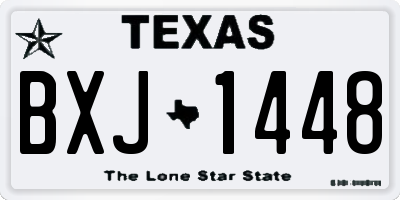 TX license plate BXJ1448